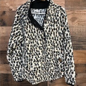 Maurices Leopard Print Fleece Pullover